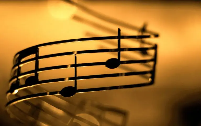 music notes, shallow, dof, color effect added